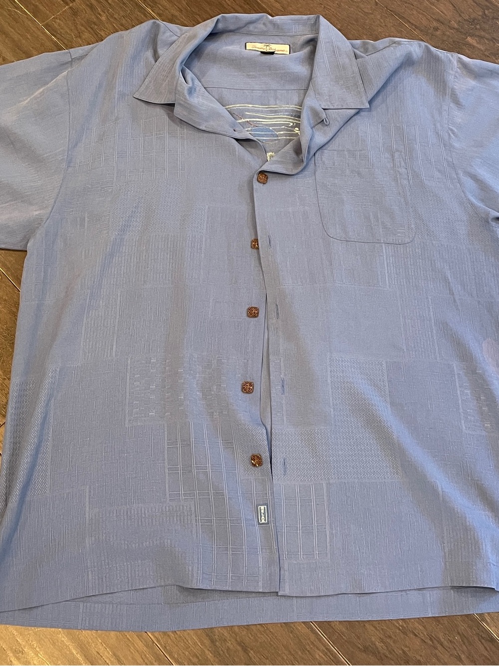 Vtg. 100% Silk Tommy Bahama “dry & Mighty” Embroidered Camp Shirt *read*xl